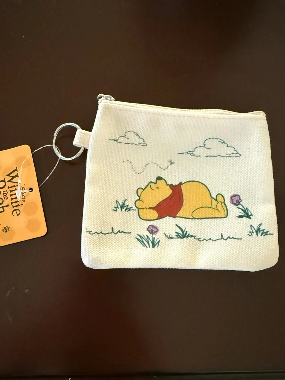 Disney Cream Coin Purse with Winnie the Pooh *NEW